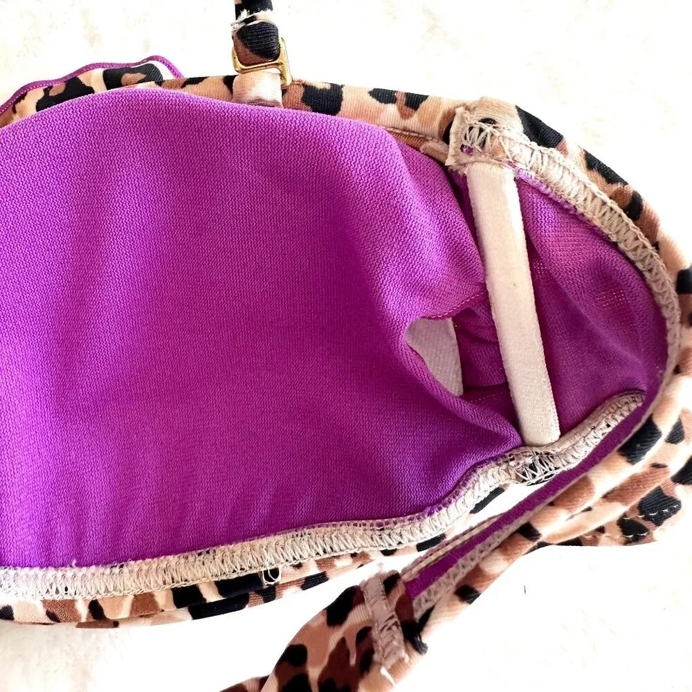 Cheetah Print Bikini Top - Image 2