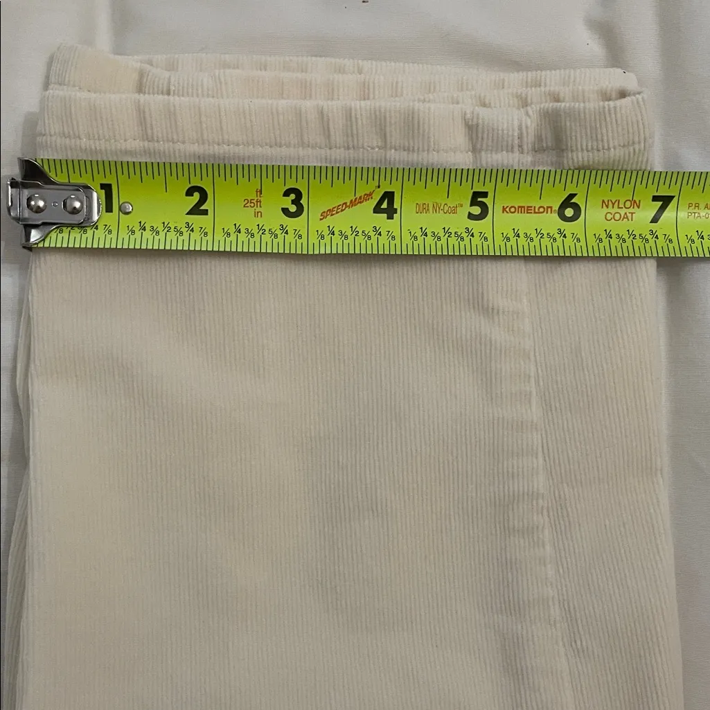 Talbots Creamy White Straight Leg Corduroy Pant Jeans Womens Size 8P Petite - Image 9