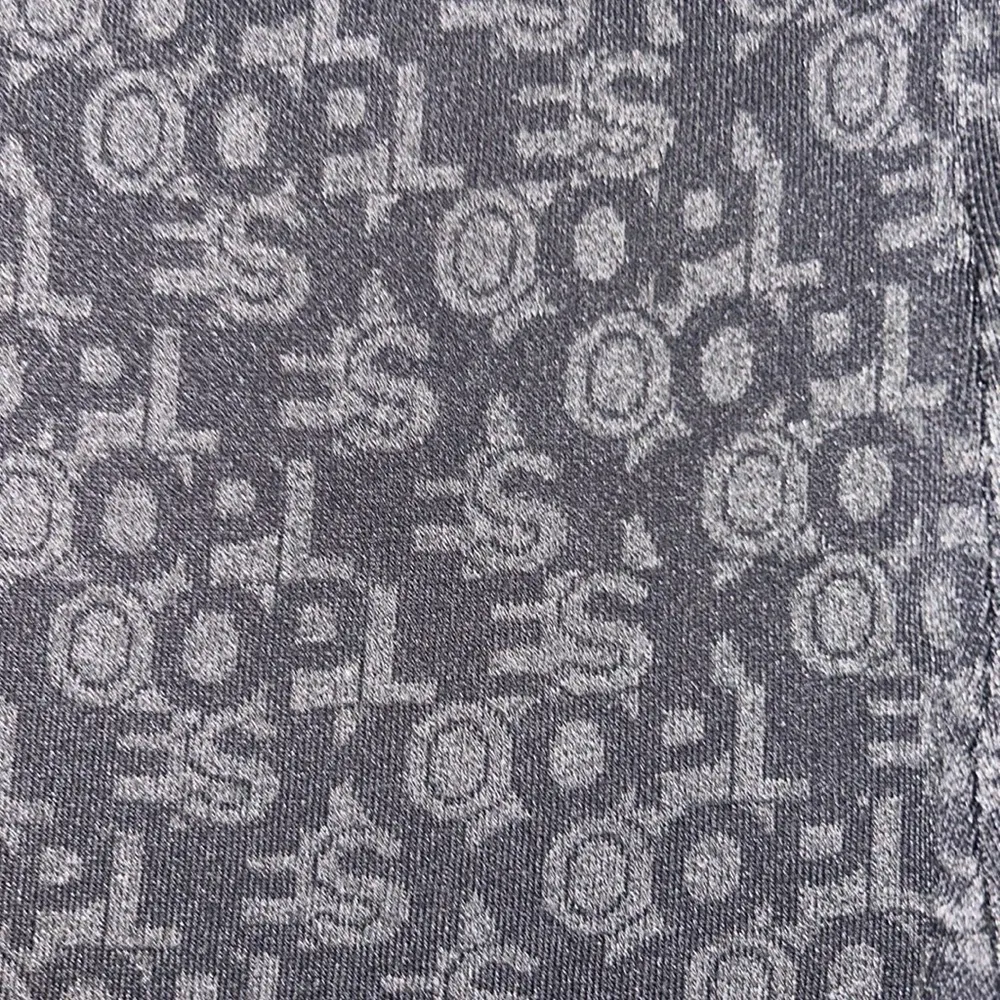 The Kooples Authentic All Over Black and Grey Logo Leggings Size Large NEW - Image 4