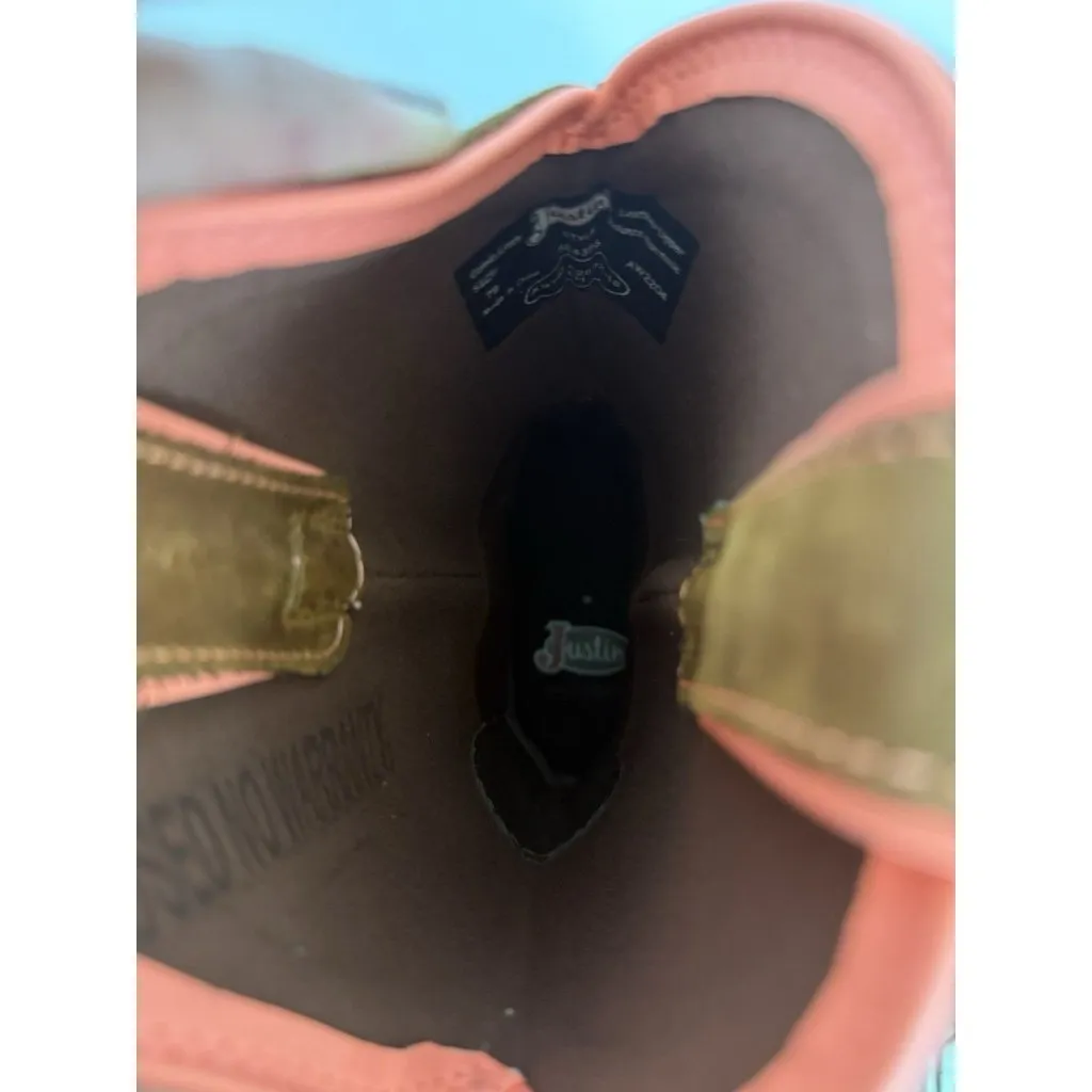 JUSTIN Women’s Trekker 11" Camo Work Boot Size 7B Waterproof Russet Brown SE4356 - Image 15