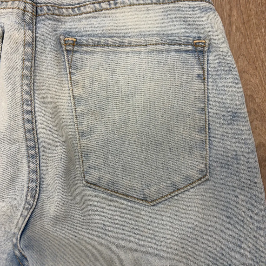 🌟ALICE + OLIVIA🌟 GOOD CROPPED LEATHER TIE WAIST HIGH RISE SLIM JEANS SZ 26 - Image 13