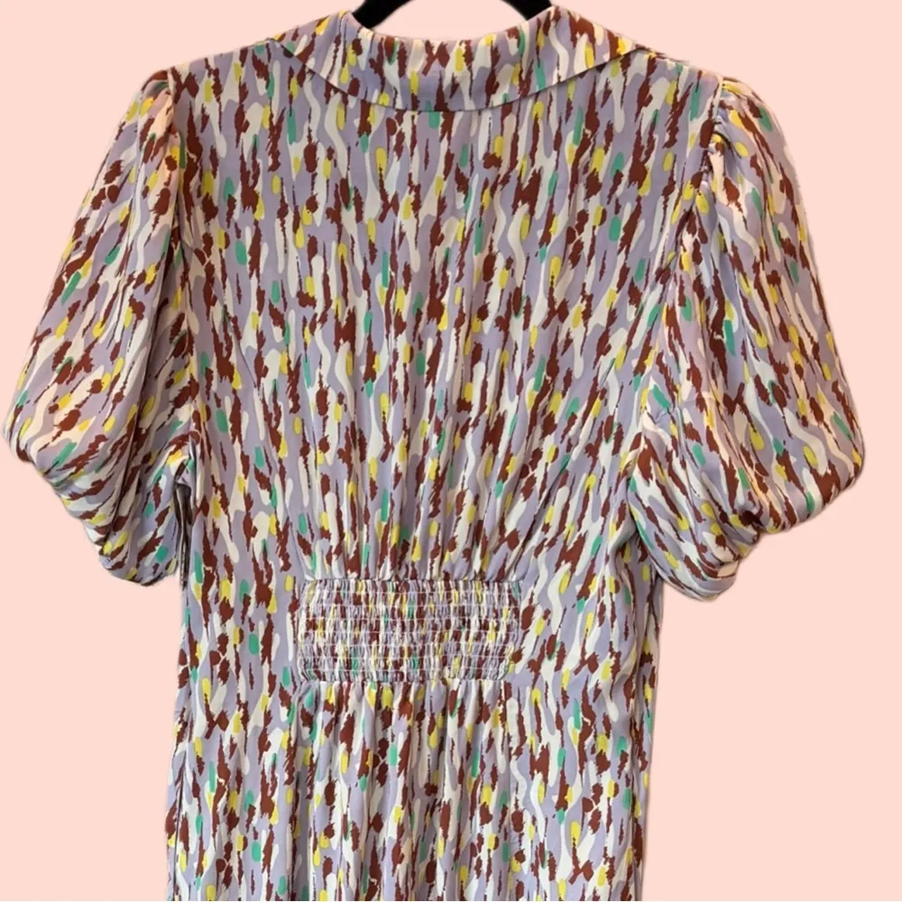 NWT Melloday Puff Sleeve Patterned Dress Size Small - Image 6