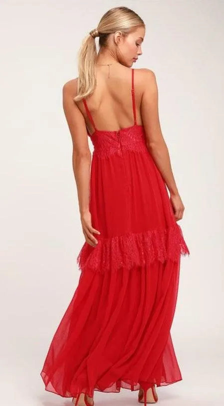 Lulus Red Maxi Dress - Image 2