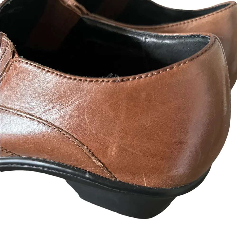 Abeo Colbie Brown Leather Slip On Slip Resistant Ankle Boots Sz 8 - Image 4