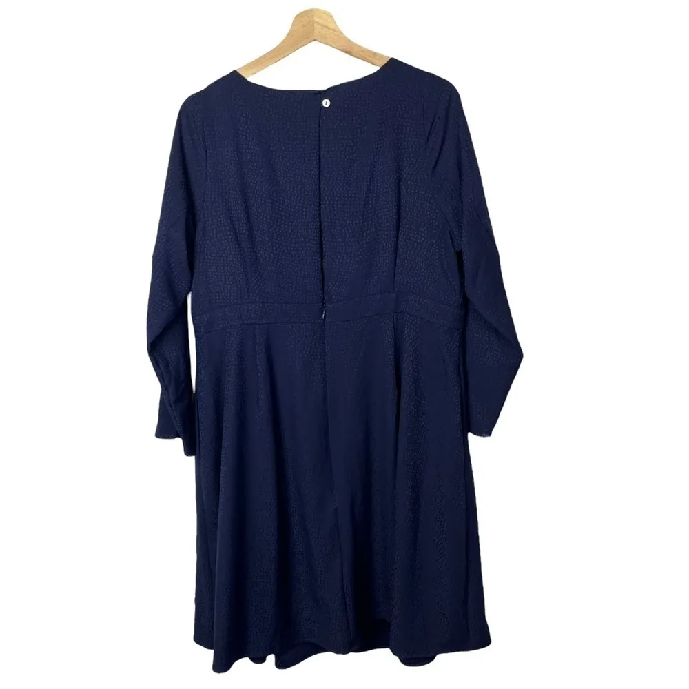 ModCloth Girl About Bateau Navy Blue Long Sleeve Dress 1X - Image 4