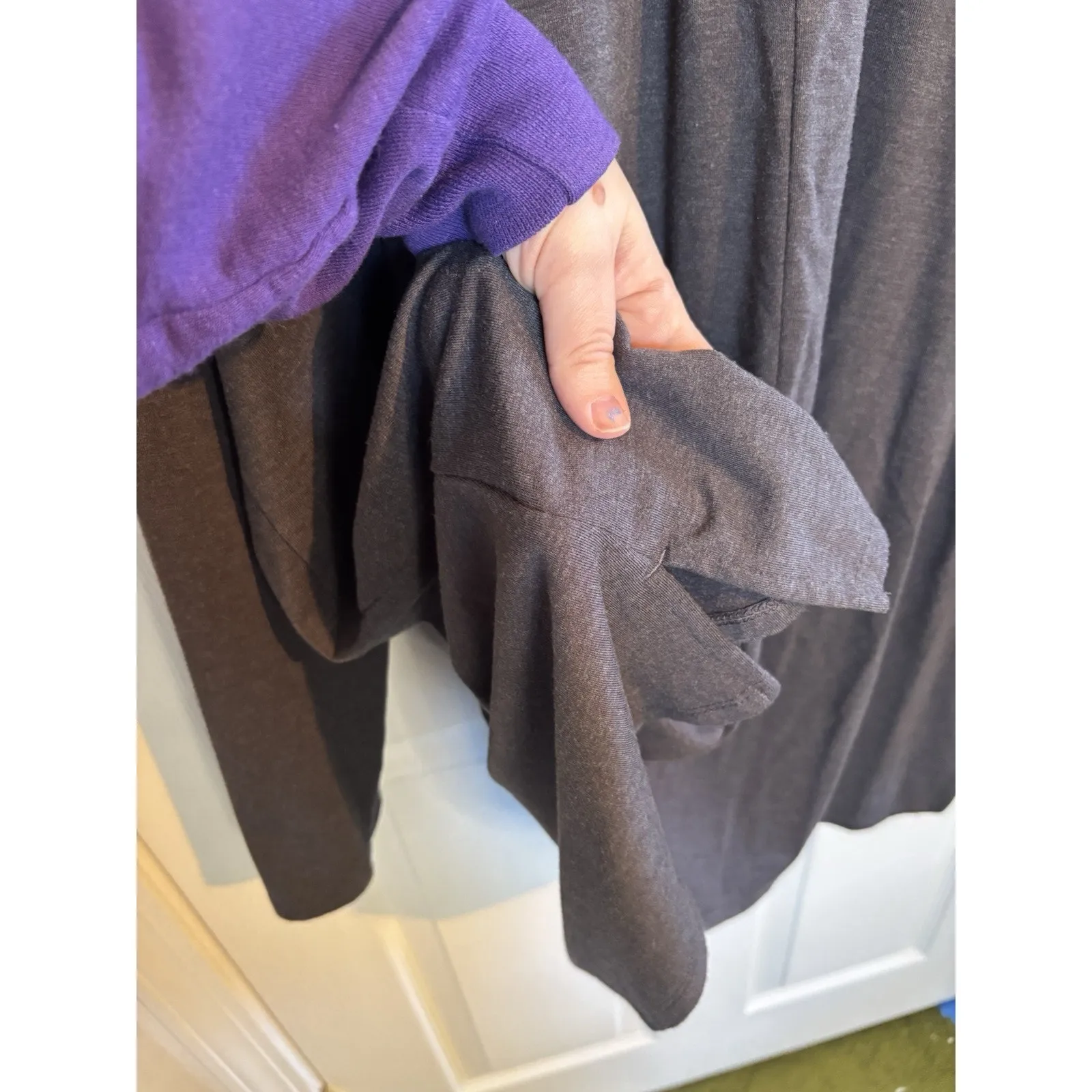 J Jill Dark Grey Sparkle Keyhole Knit Tunic Size 2X Minimal Classic Casual Comfy Gray - Image 5