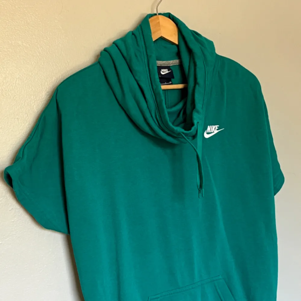 Nike Cowl Neck Knitted Short-Sleeve Pullover Teal Size S - Image 2