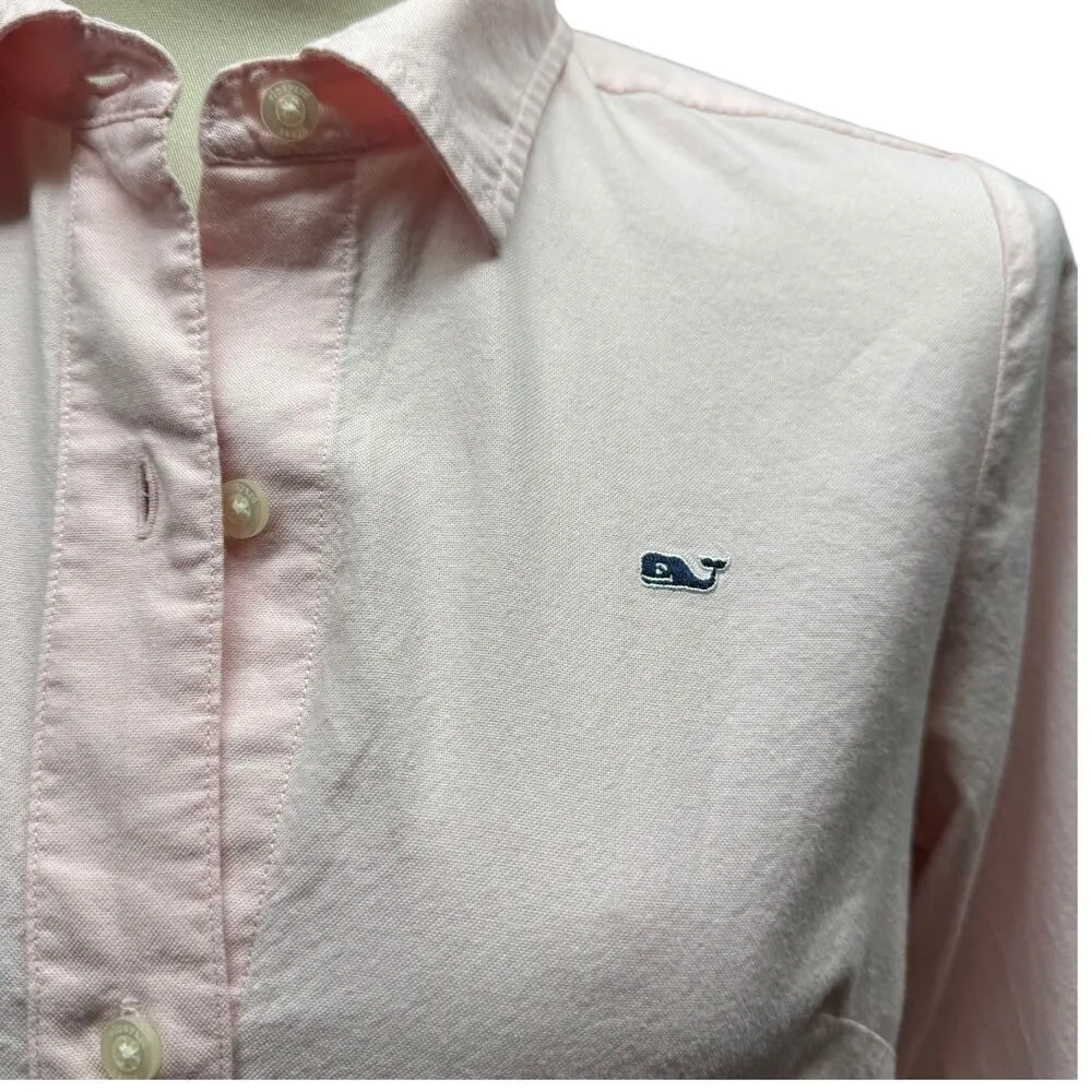 Vineyard Vines Cotton Long Sleeve Button Up Pink 4 - Image 2