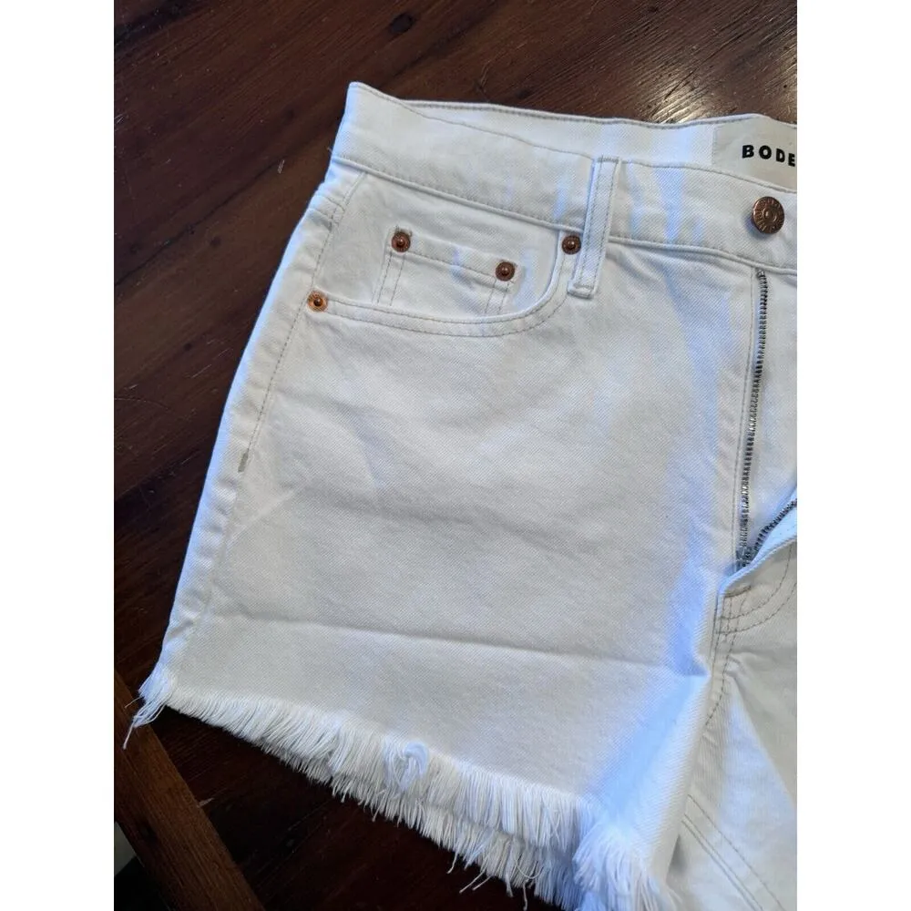 Boden Rigid Beach Shorts Ecru/white Denim Cut Off Shorts Womens NWT Size 29 White - Image 14