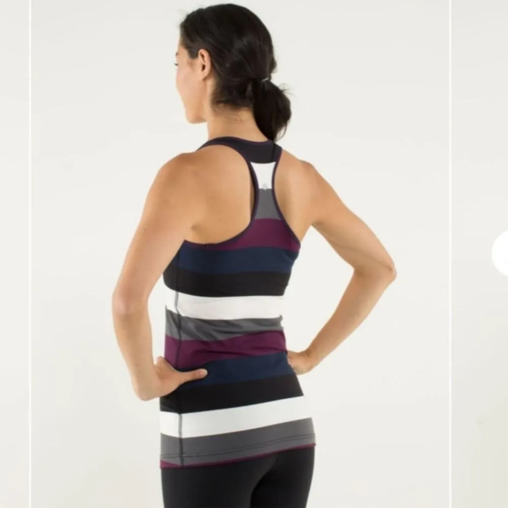 Lululemon Cool Racerback Pow Stripe Angel Wing / Hyper Stripe Plum size 4 - Image 6
