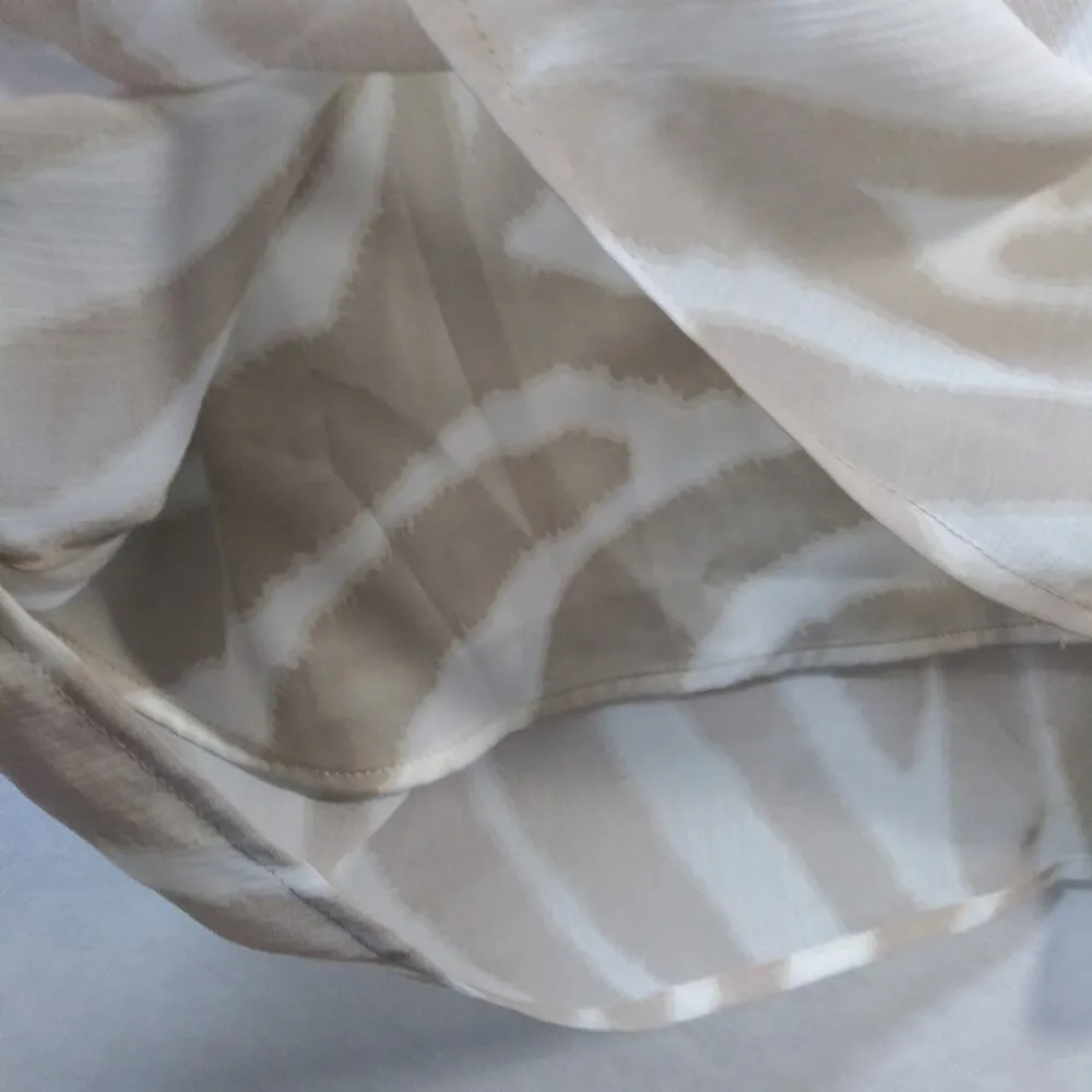 Chico's 2 Piece Tie-Dye Stripe Tunic Top Tan Cream Size M - Image 5