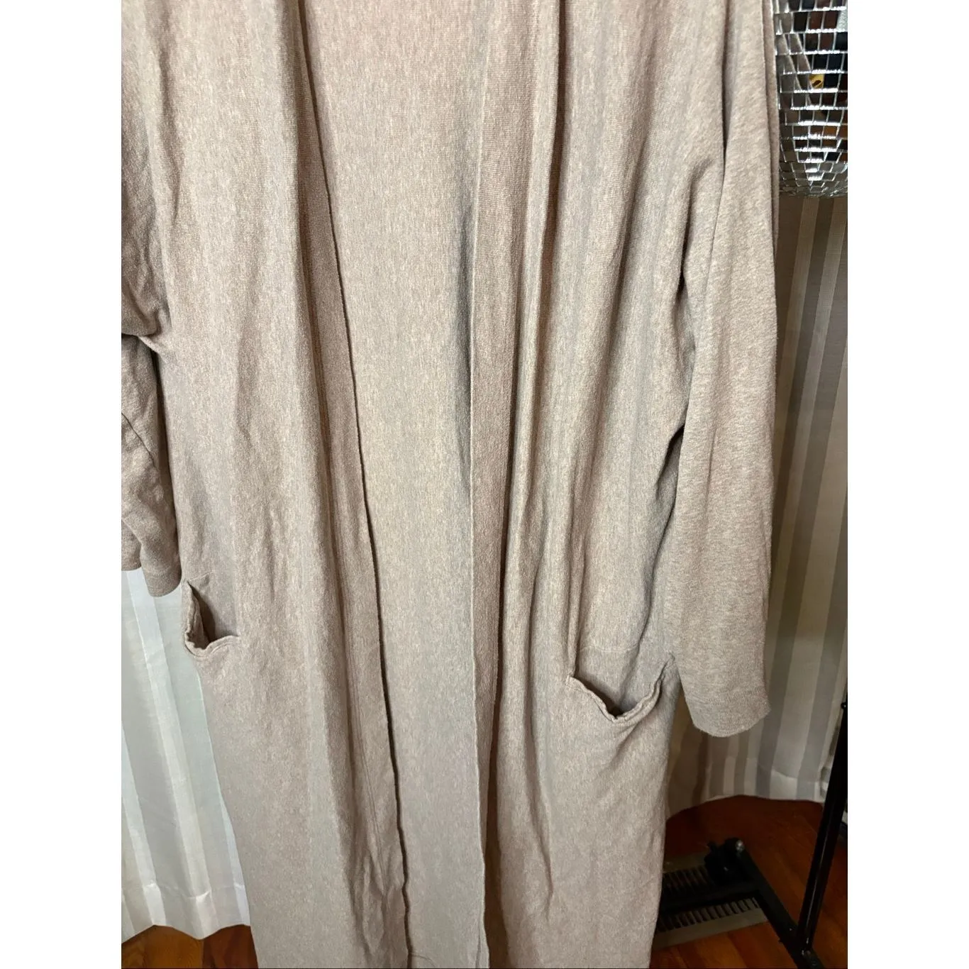 Enza Costa Gray Long Cardigan Size M - Image 3