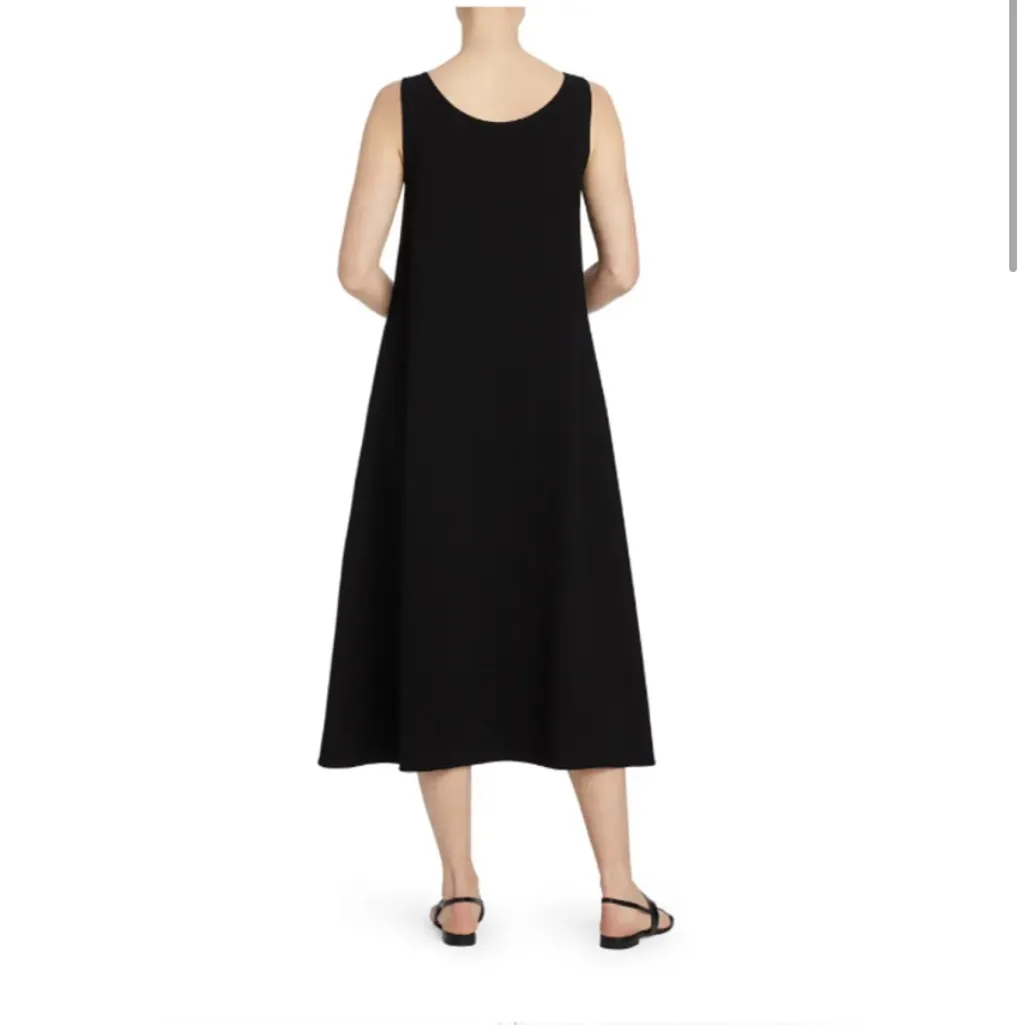 NEW Lafayette 148 Harpin Buckle Detail Midi Tank Dress in Black‎ - Image 2