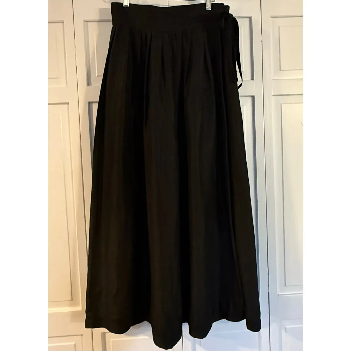 Vintage tie side wrap maxi dress size Medium Black - Image 2