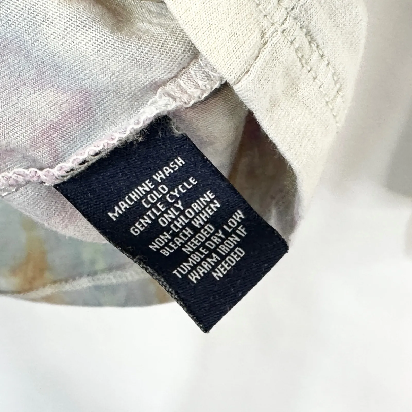 Chaps Large Top Handmade Tie Dye Ruffle V Neck Long‎ Sleeve Boho Festival 1747 - Image 13