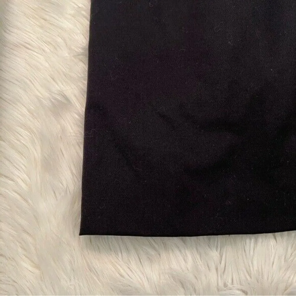 Pendleton Pencil Skirt Black Lined Side Zip Back Vents Virgin Wool - Image 3