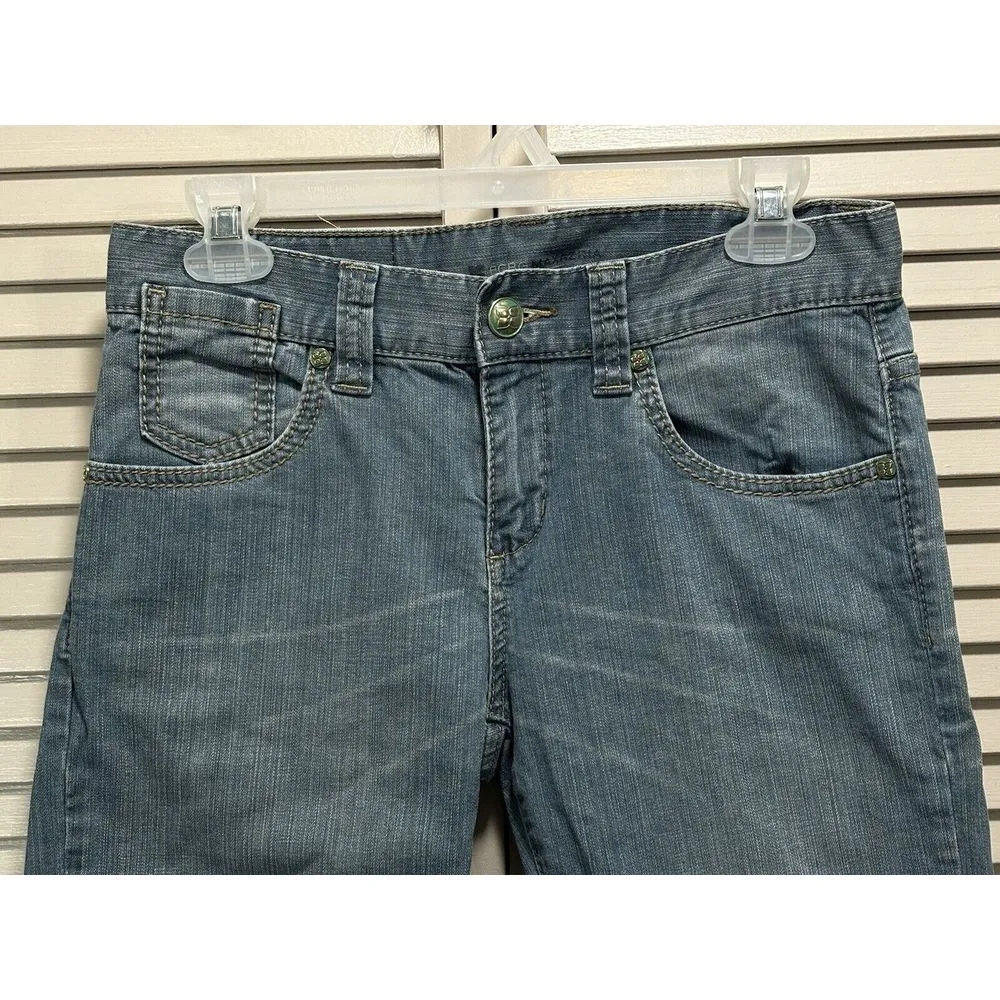 BCBGMaxazria Denim Jeans Zipper Detail Size 26 Womens Mid‎ Rise Light Wash Logo - Image 2