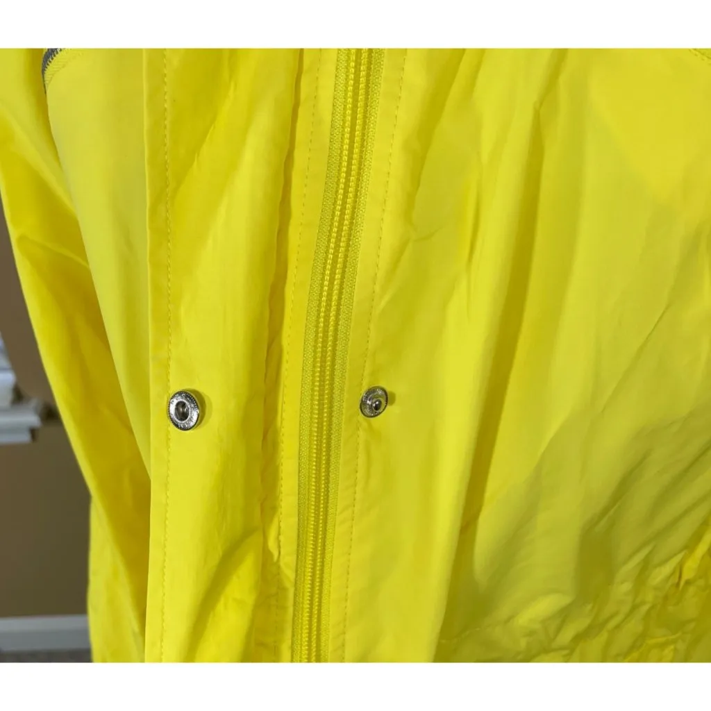 Style & Co Utility Jacket Bright Yellow Size M Medium Hood Full Zip - Image 5