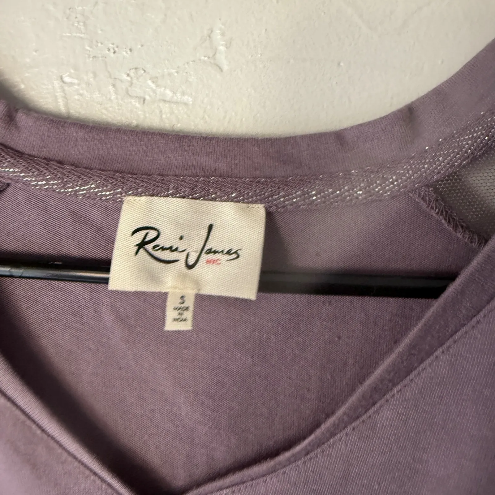 Reni James Purple‎ Sequins Mesh Shirt Small Sparkle Going Out Party Fairy Purple - Image 7