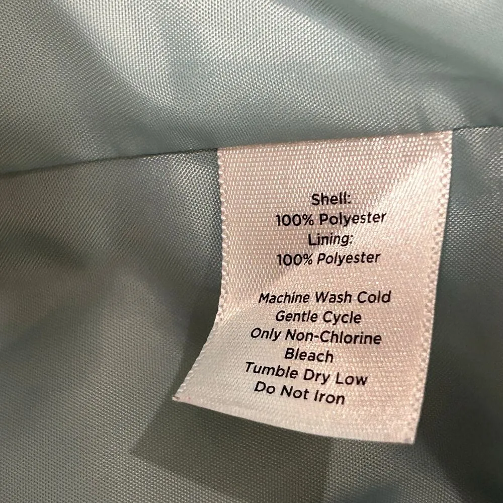 Talbots Coat Womens 8 Blue‎ Pastel Color Long Sleeve Quilted Jacket Coat - Image 10