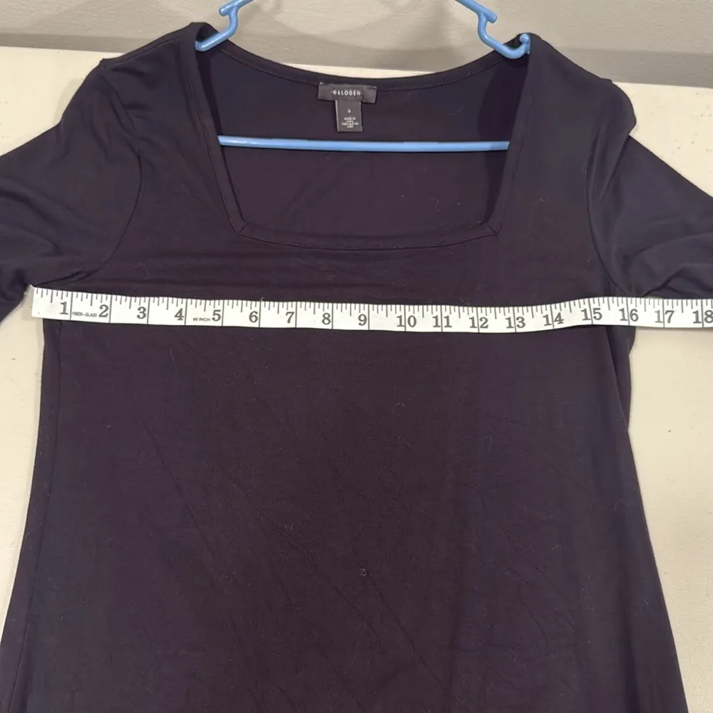 Halogen Black Fitted Short Sleeve Top Size Small EUC - Image 5