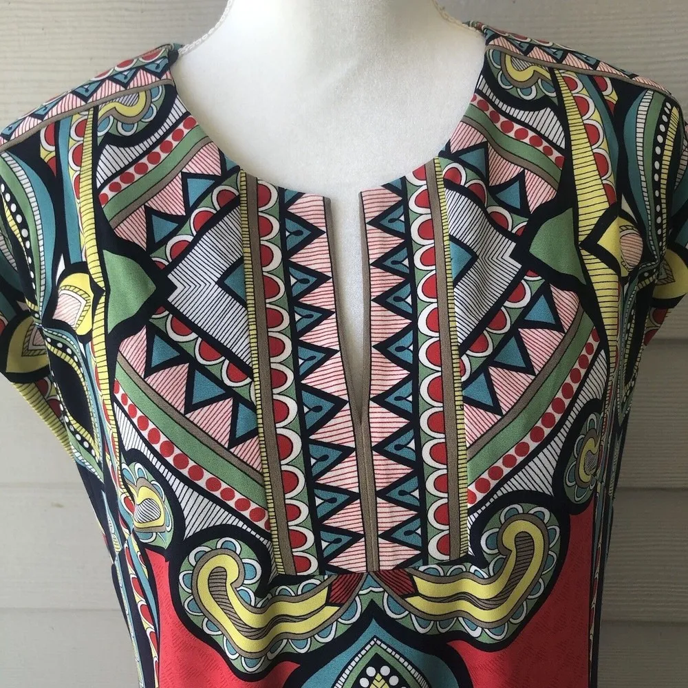 Laundry by Shelli Segal Artistic Print Knit Dress H6 - Image 2