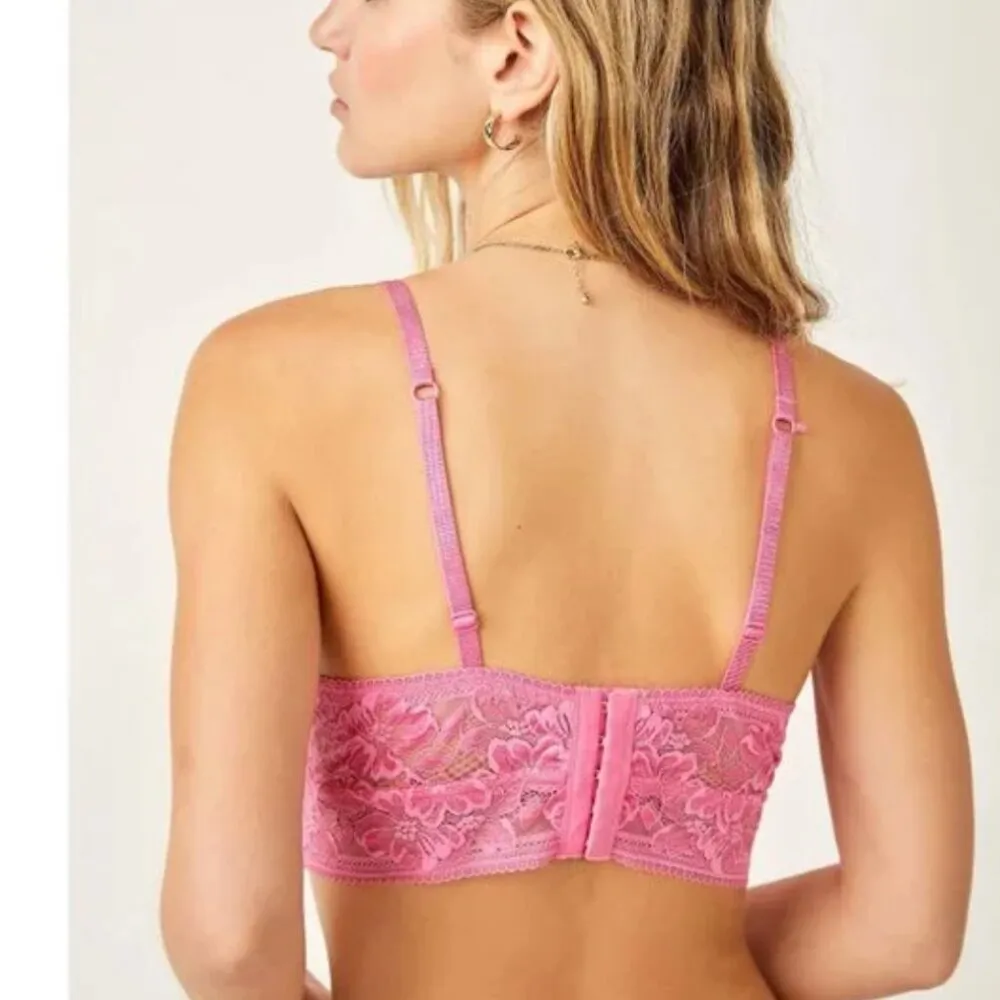 NWT Free People Sorento Demi Lace Longline Underwire Bra 34D LUCKY PINK - Image 3