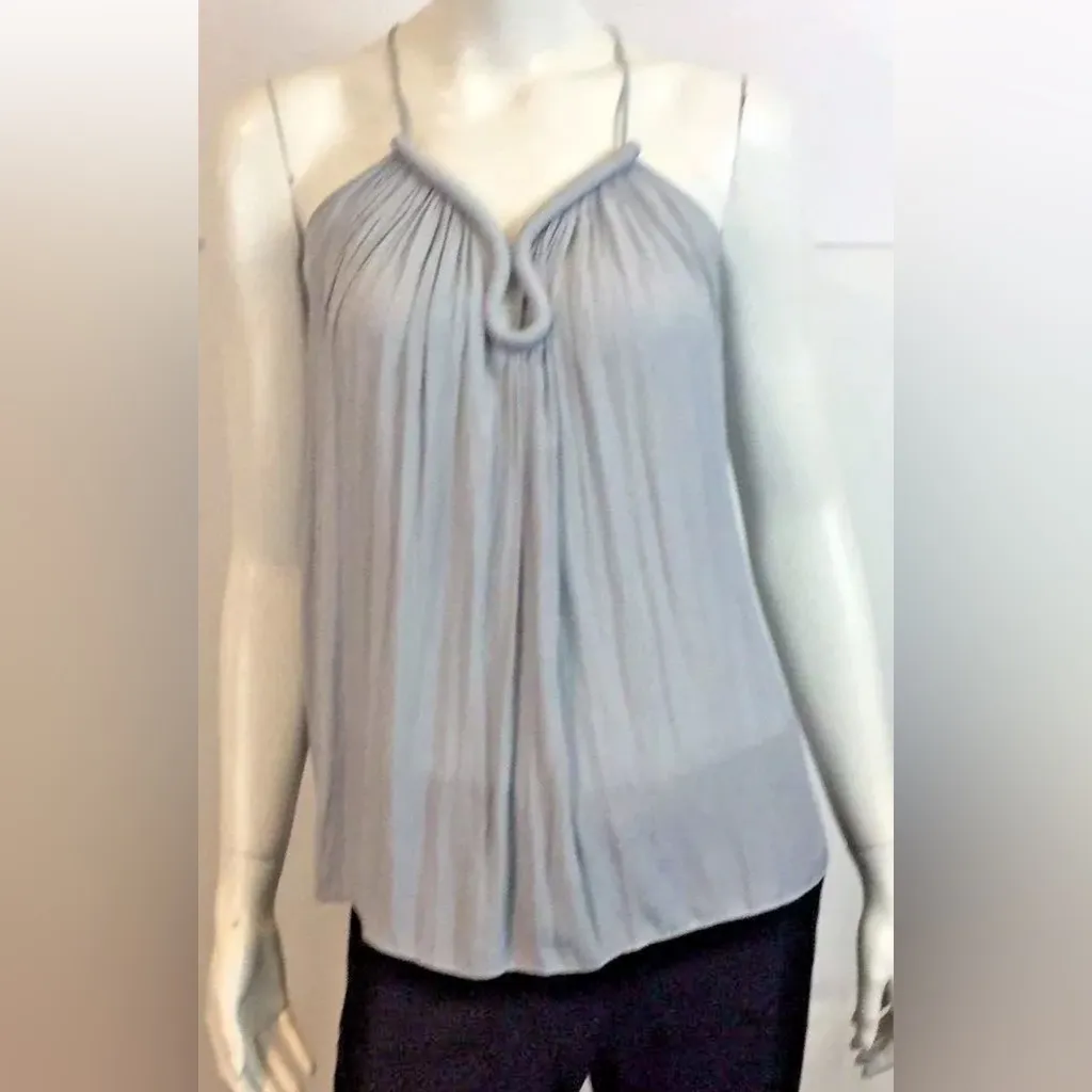 Ramy Brook sleeveless top dramatic‎ neckline, Grey, size Medium - Image 10