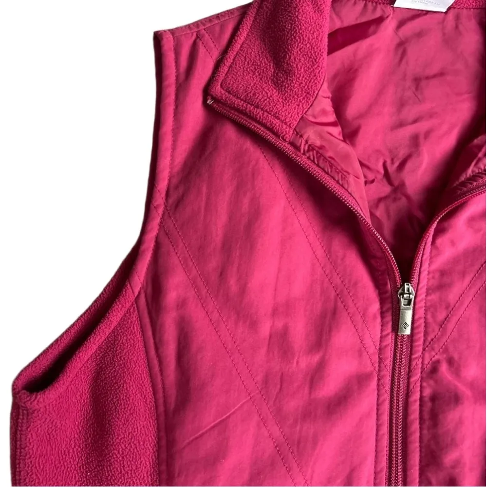 Columbia size M pink fleece collared vest - Image 4