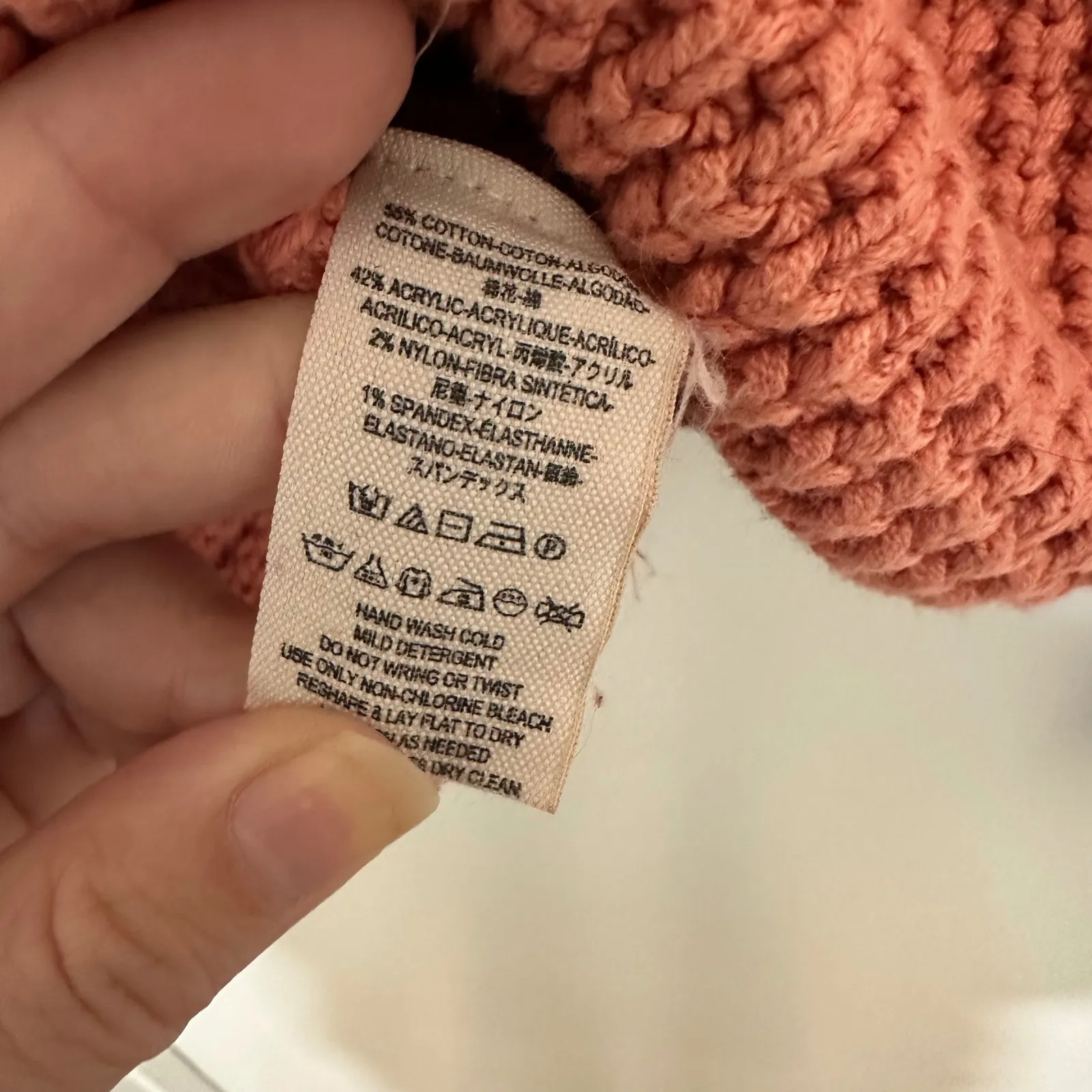 FREE PEOPLE | Oversized Colorblock Waffle Knit Cowl Neck Turtleneck Sweater, S - Image 8