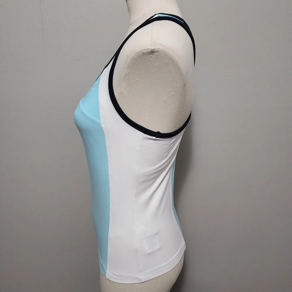 Nike aqua/navy trim racerback tank size medium - Image 3