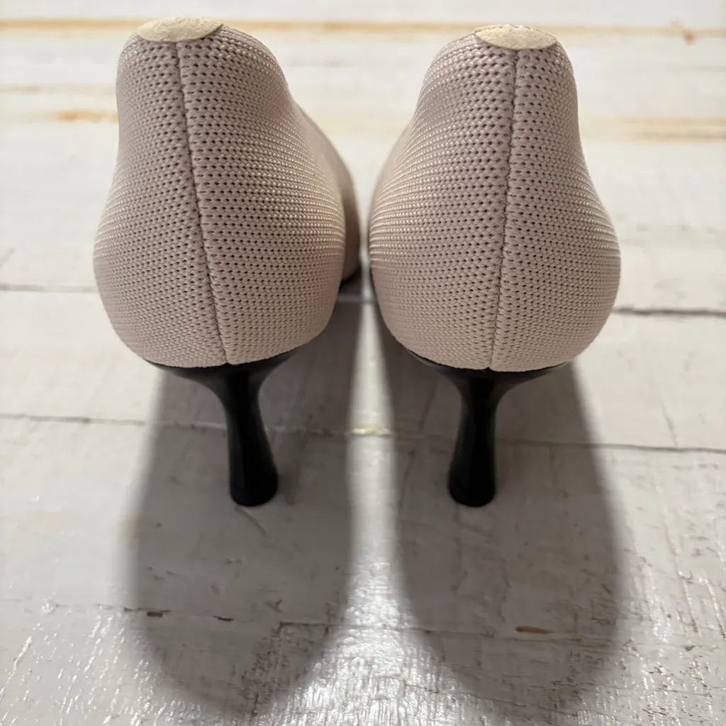 Vivaia Anna Pointed Toe Mid Heels EU size 40 US size 9 Cream Ivory/Black Pumps Black - Image 5