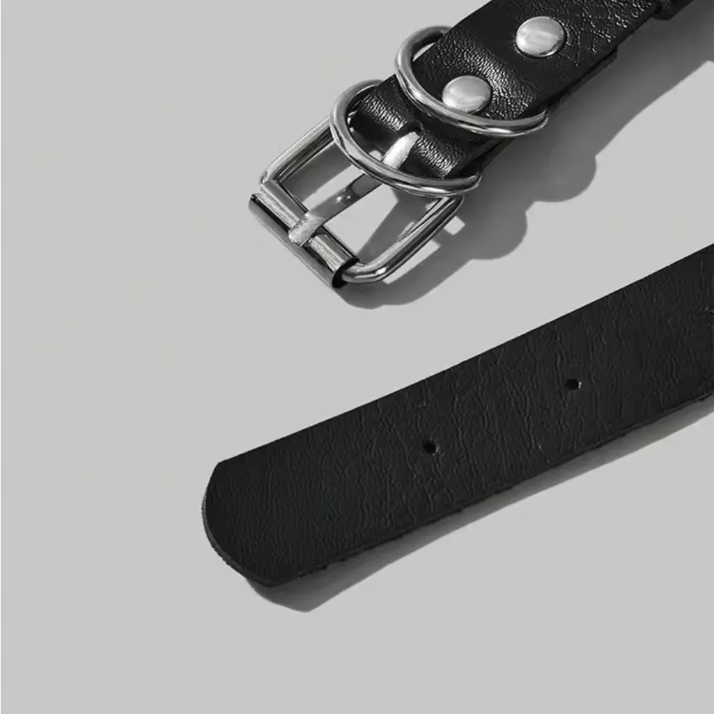 Black Collar Necklace with Cross Pendant - Image 6