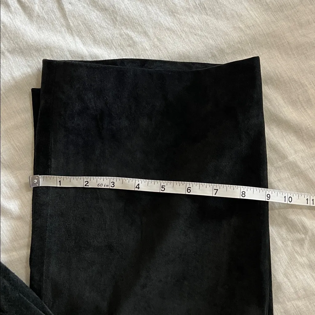 Vintage Lilly Pulitzer Suede Leather Wide Leg Pants Womens Sz 10 Black Western - Image 8