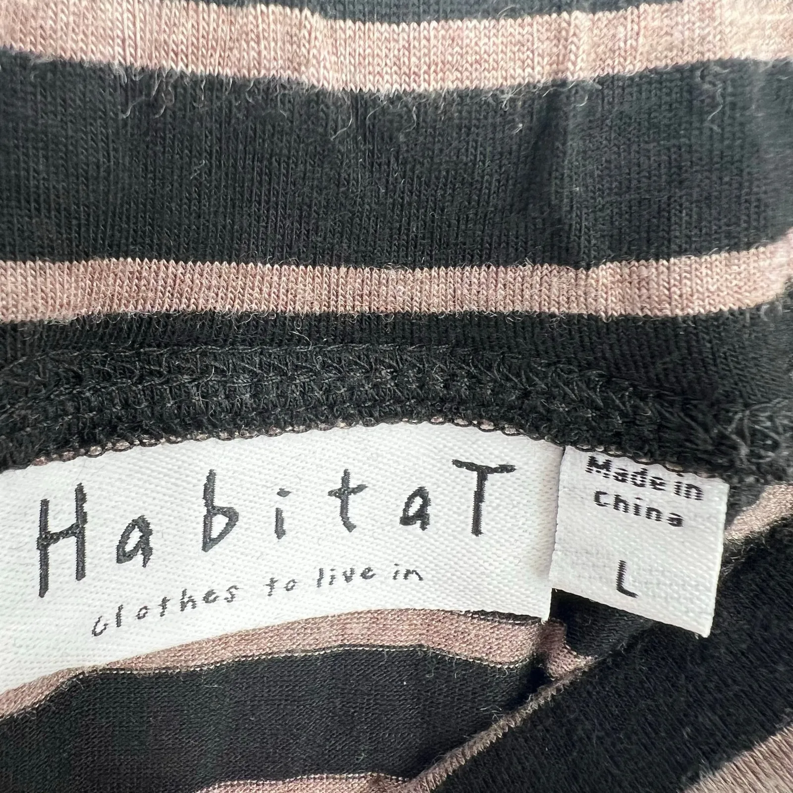 Habitat pull on black striped skirt stretchy lagenlook style comfort size large - Image 7