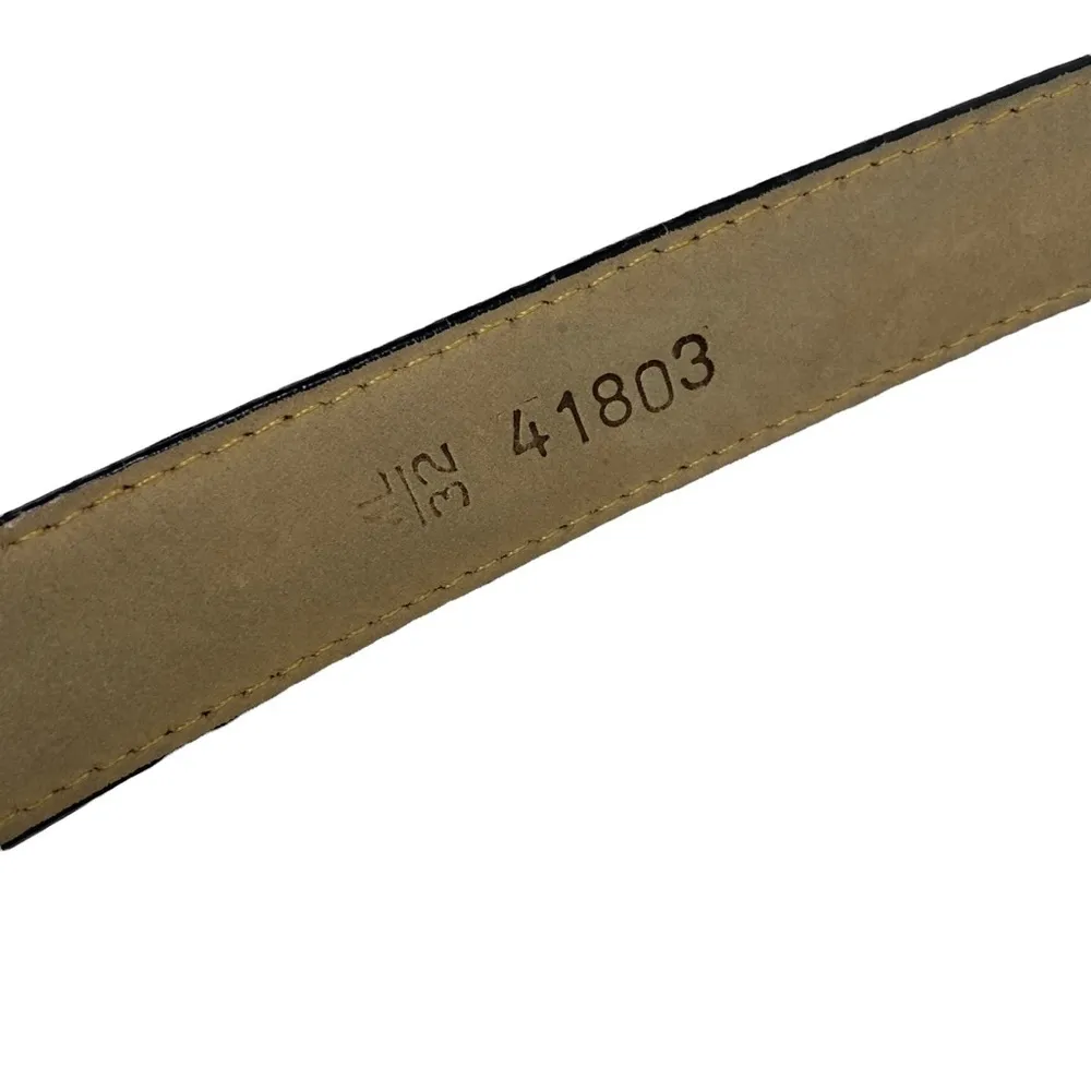 Brighton Black Leather Embossed Belt Silver Buckle - Image 9