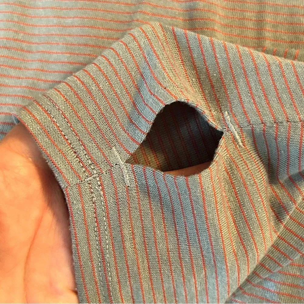 Under Armour RUN Threadborne Streaker Half Zip Pullover Women Gray Red Stripe - Image 6