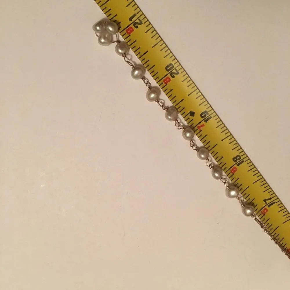 Hand Made Beaded Costume Jewelry Necklace Faux ? Pearl - Image 9