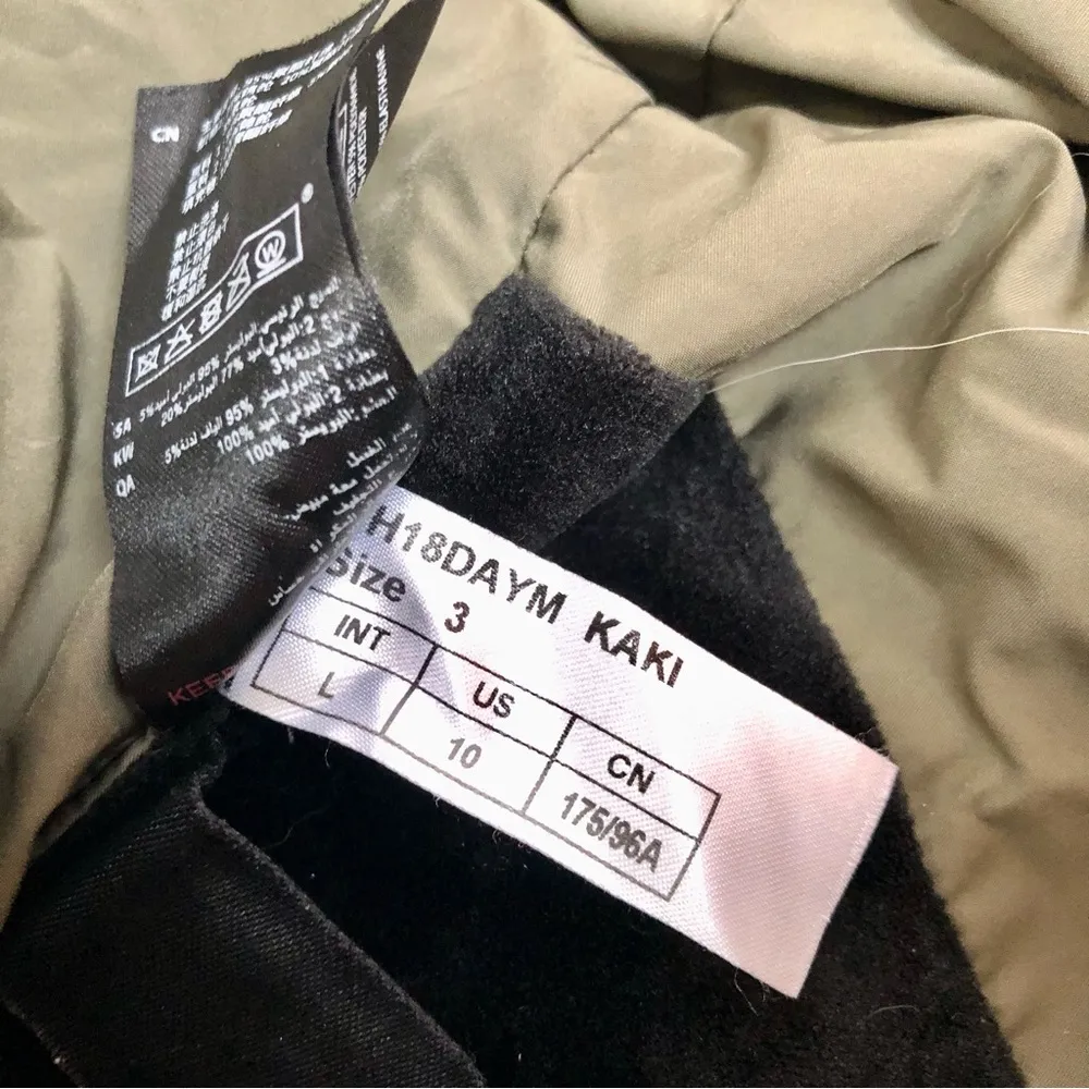 Dayma Down Puffy Coat Olive Green Belted Puffer Jacket Warm Comfy Sz 3 L - Image 15