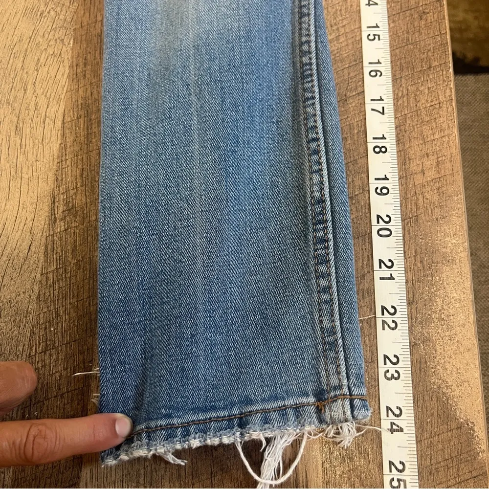 Abercrombie & Fitch The Skinny High Rise Denim Jeans Womens Size 4 Short Raw Hem - Image 9