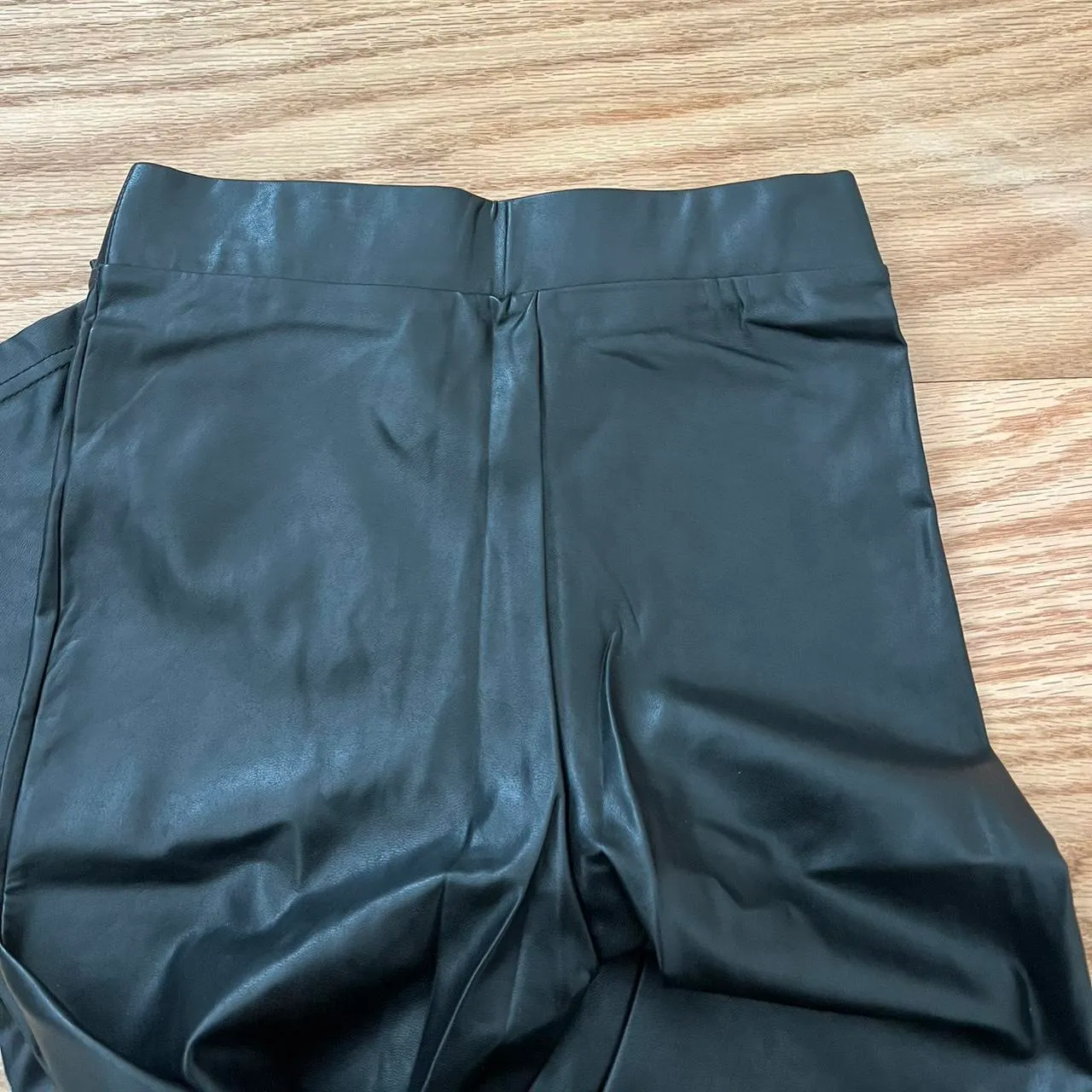 Black Upstage Vegan Leather Pants - Image 4