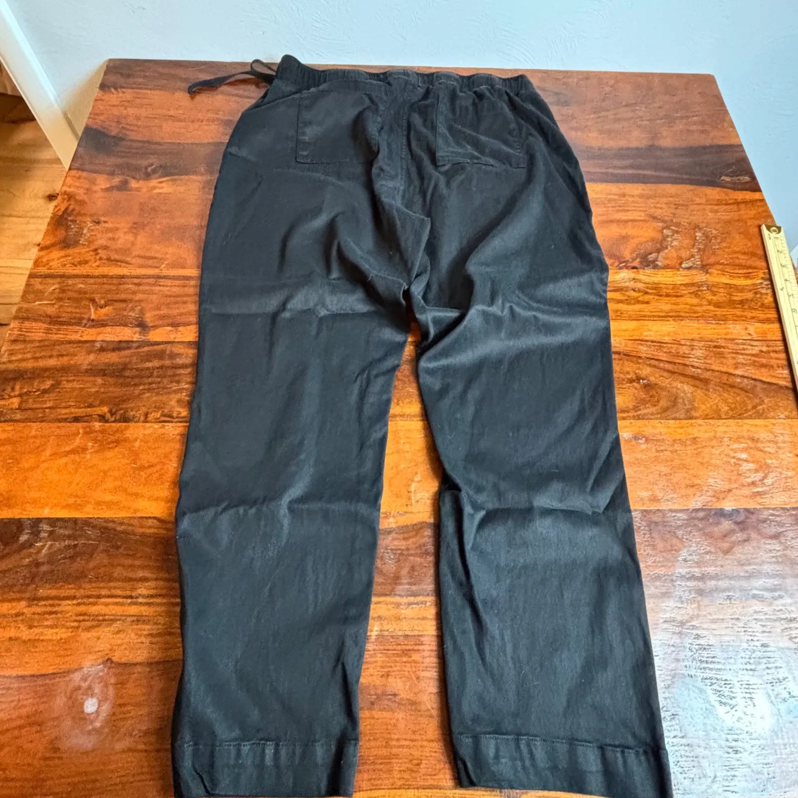 Buffalo David Bitton Black Drawstring Cargo Pants Womens L G Tencel Blend - Image 4