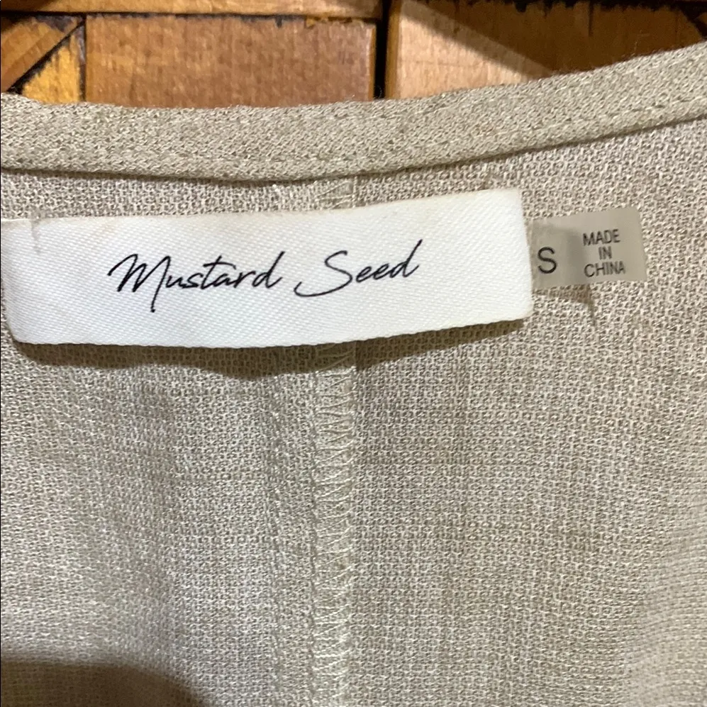 Mustard Seed Tan Ruffled Mini Romper Sundress - Image 2