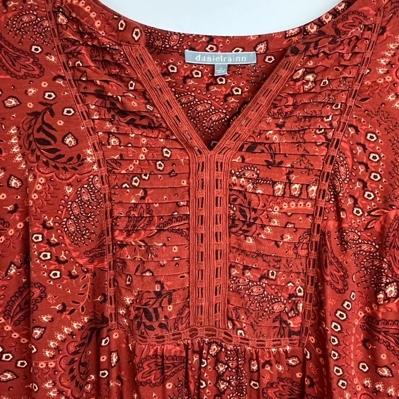 Daniel Rainn Burnt Orange Peasant Blouse - Image 6