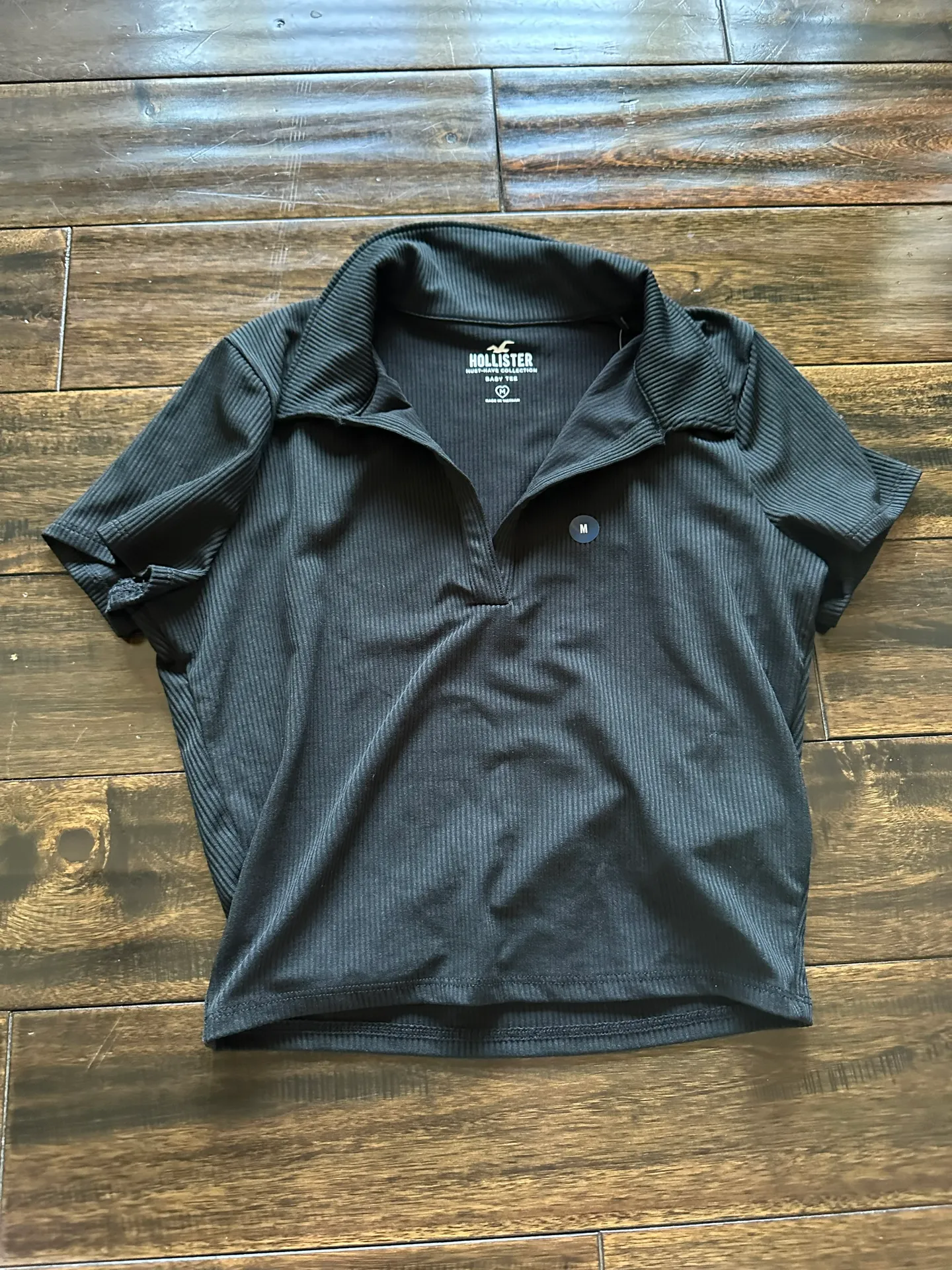 Ribbed Baby Tee Polo - Image 2