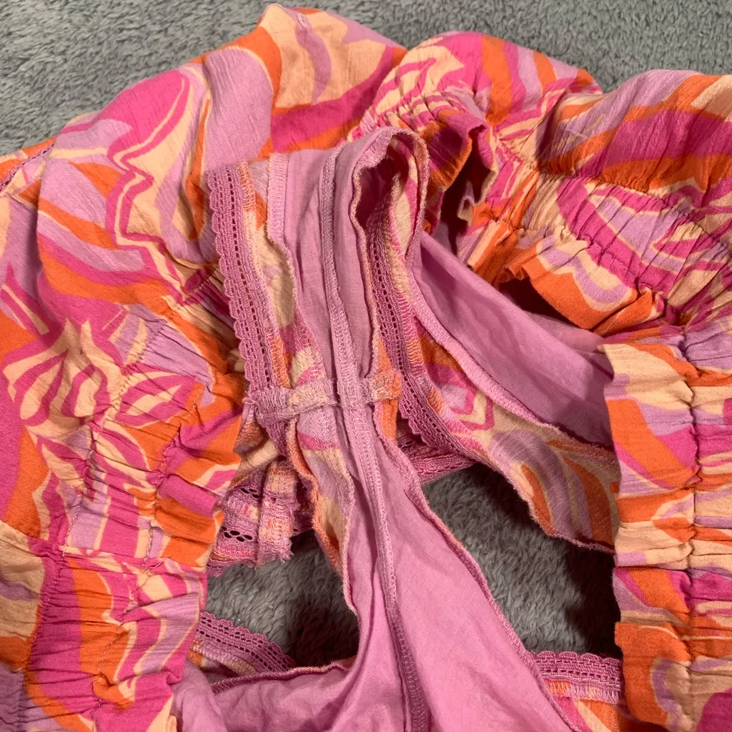 Aerie  Pink and Orange Ruffled Skort - Image 8