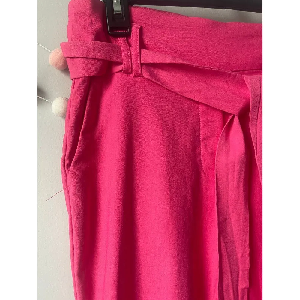 Jules & Leopold Hot Pink Trouser Pants with Belt - Image 2