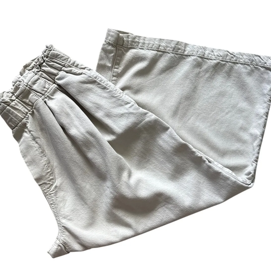 Anthropologie‎ Pilcro High-Rise Cropped Paperbag Cream Size Medium - Image 13