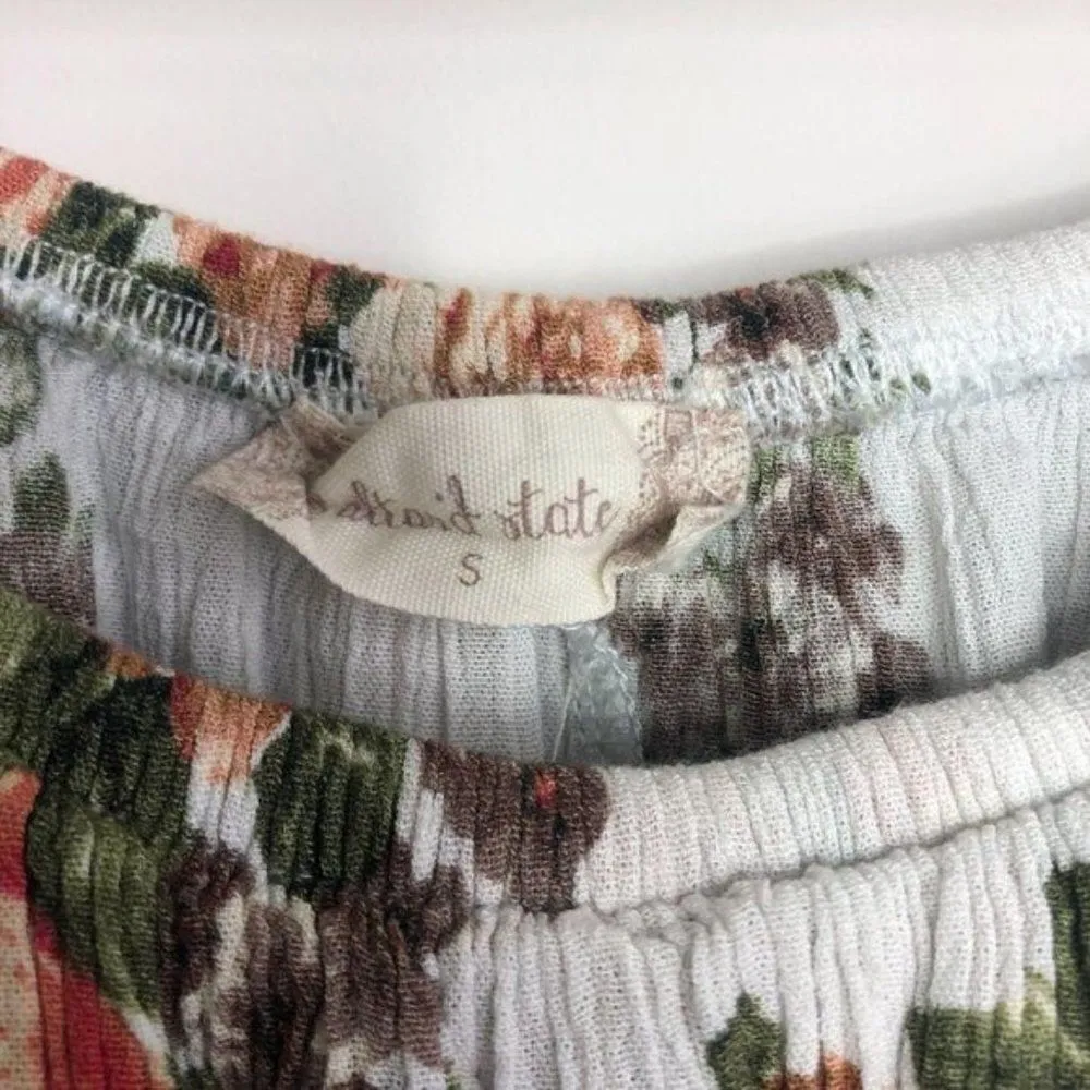 Altar'd State Ruffle Floral Tassel Crop Top Blouse - Image 7