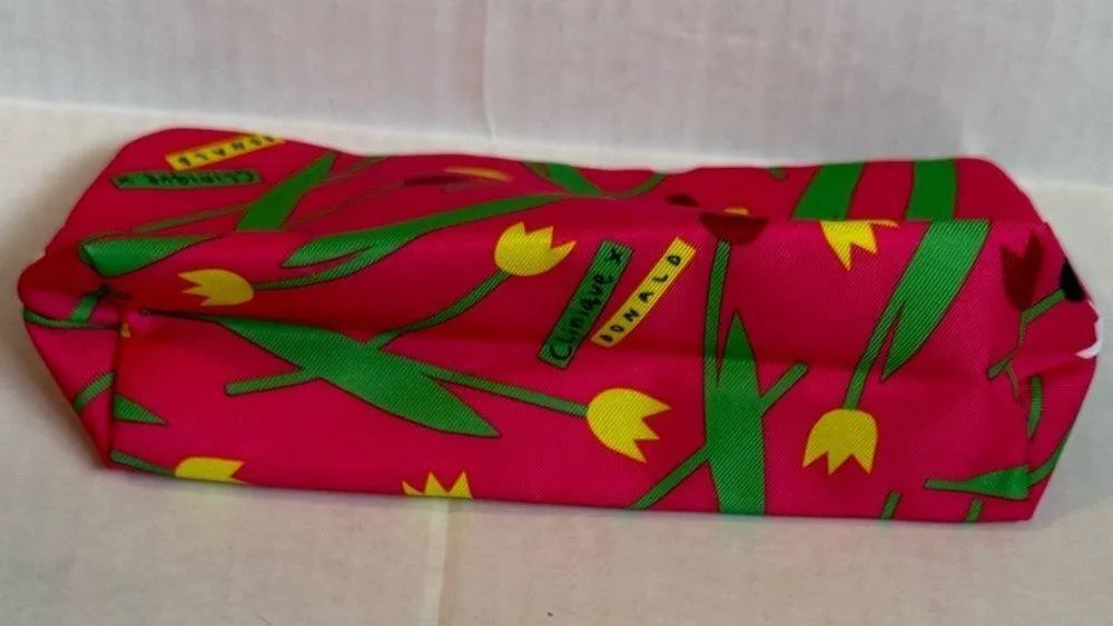 Clinique X Donald Floral Tulip Makeup Cosmetic Bag NEW NWOT - Image 3